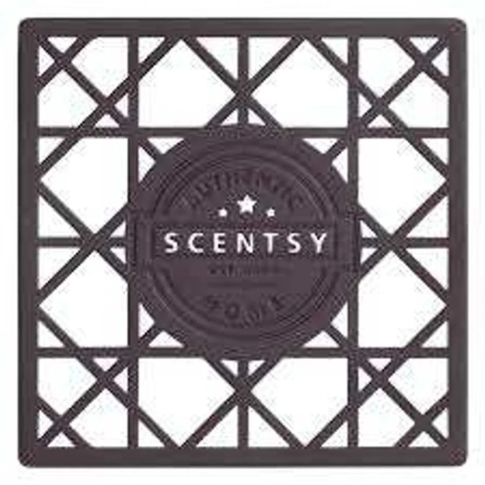 Scentsy Home Square Decorative Accessory Logo Lattice‎ Design Green White Label